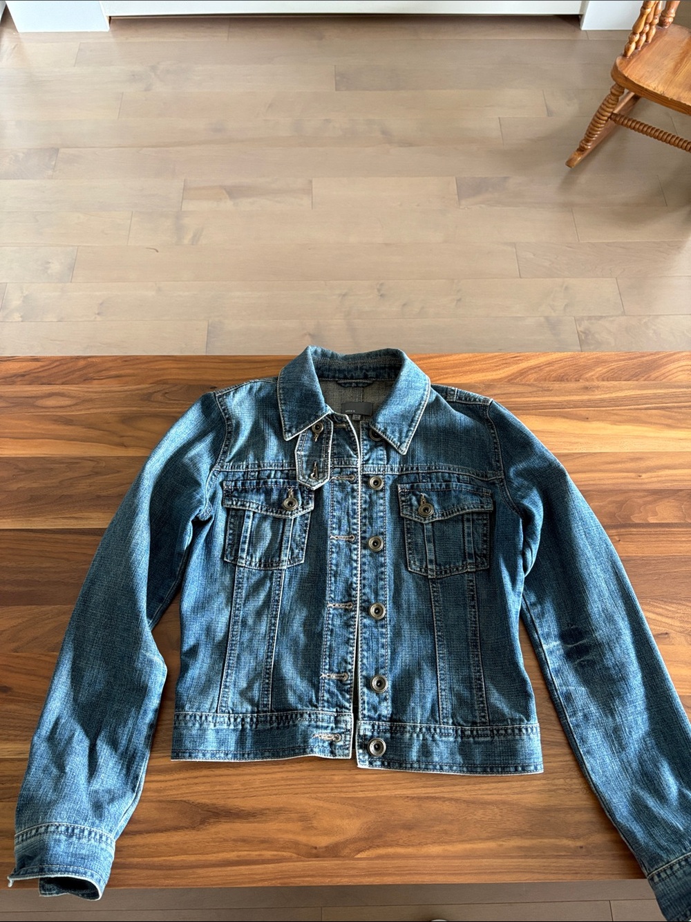 Mexx Medium Blue Denim Jacket with Chest Pockets